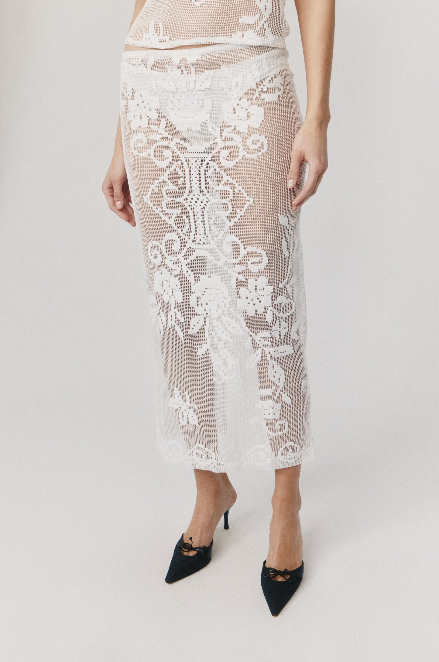 Saint Midi Skirt (White)