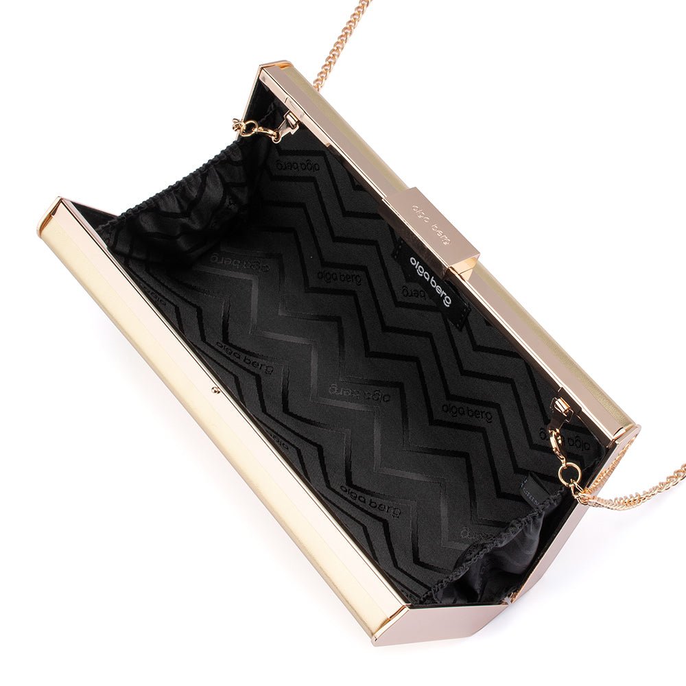 Olga Berg SAMANTHA Slimline Clutch (Gold)