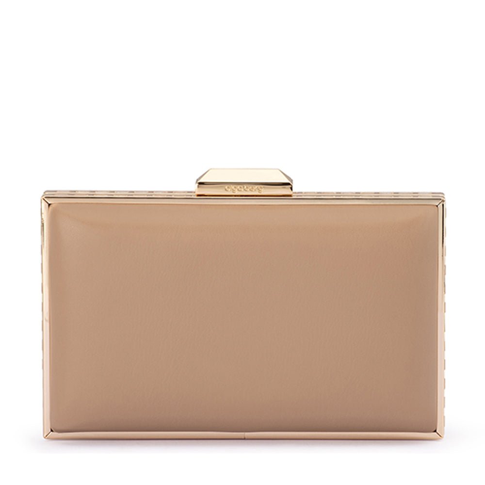 Olga Berg SAMMI Crystal Frame Clutch (Natural)