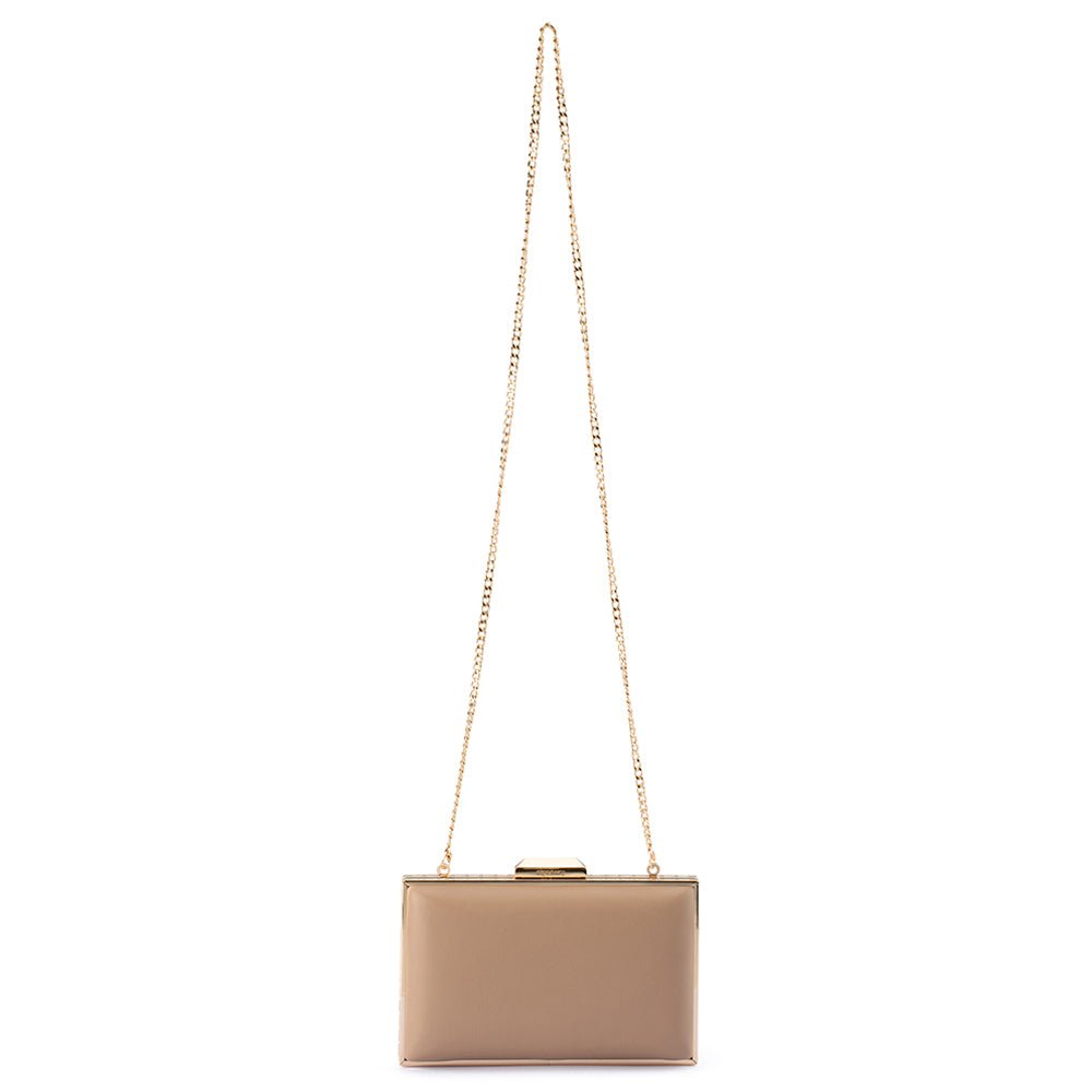 Olga Berg SAMMI Crystal Frame Clutch (Natural)