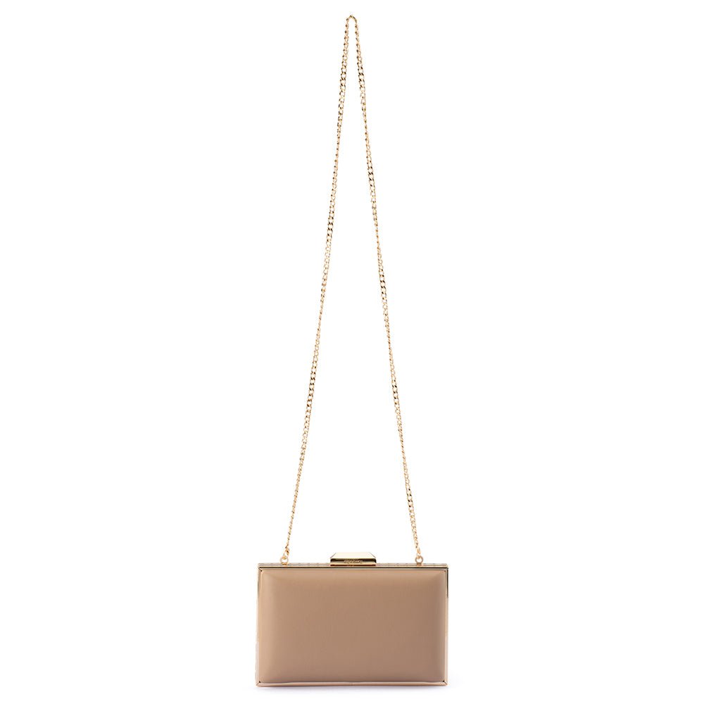 Olga Berg SAMMI Crystal Frame Clutch (Gold)