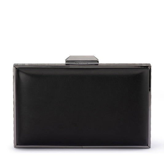Olga Berg SAMMI Crystal Frame Clutch (Black)
