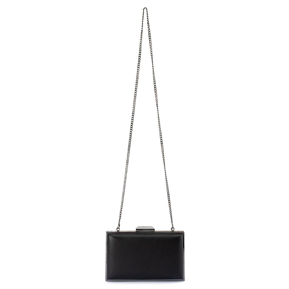 Olga Berg SAMMI Crystal Frame Clutch (Black)