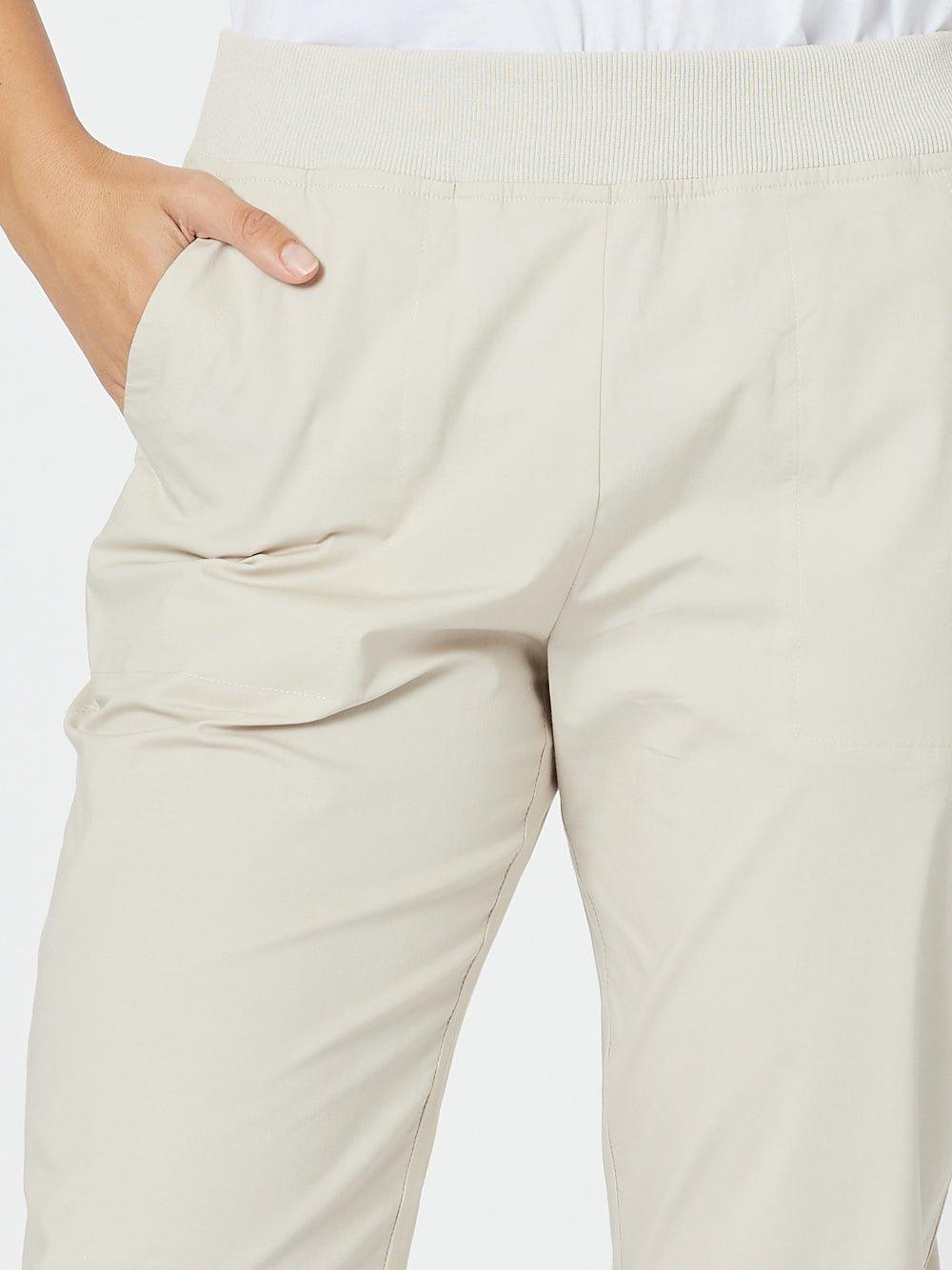 Threadz Santorini Cotton Capri Pant (Stone)