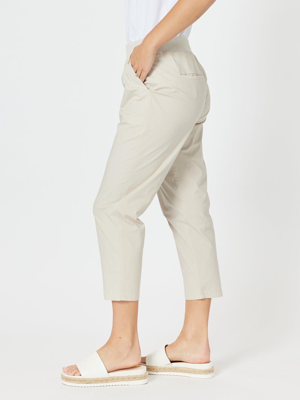 Threadz Santorini Cotton Capri Pant (Stone)