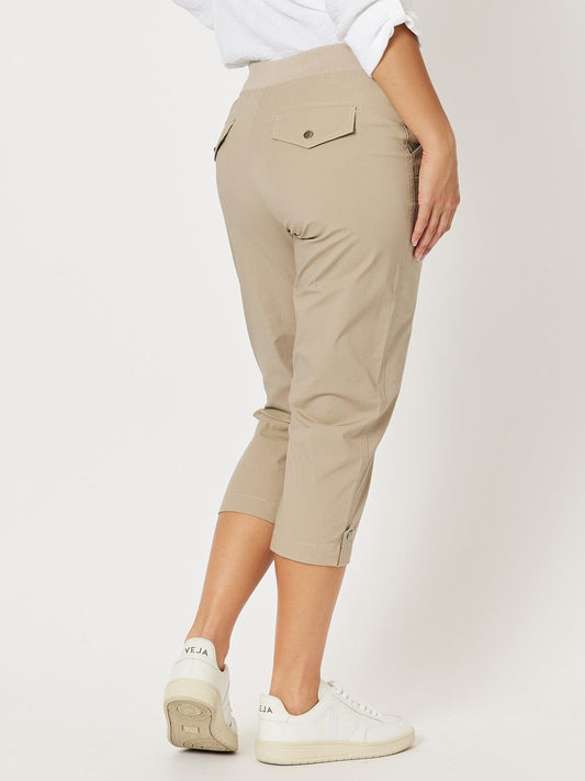 Threadz Santorini Cropped Cotton Pant (Natural)