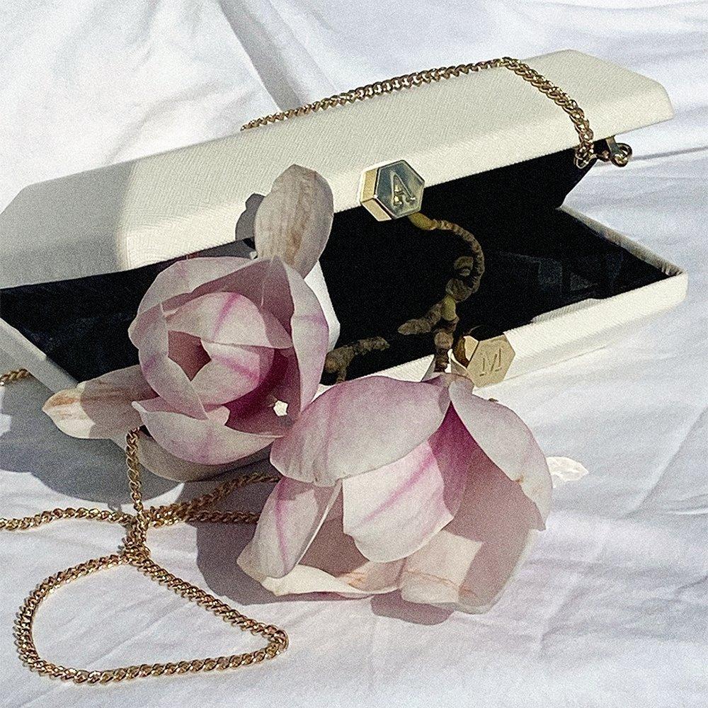 Olga Berg SASCHA Personalised Clutch (White)