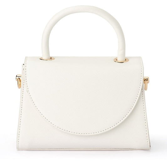 Olga Berg SASHA Top Handle Bag (White)