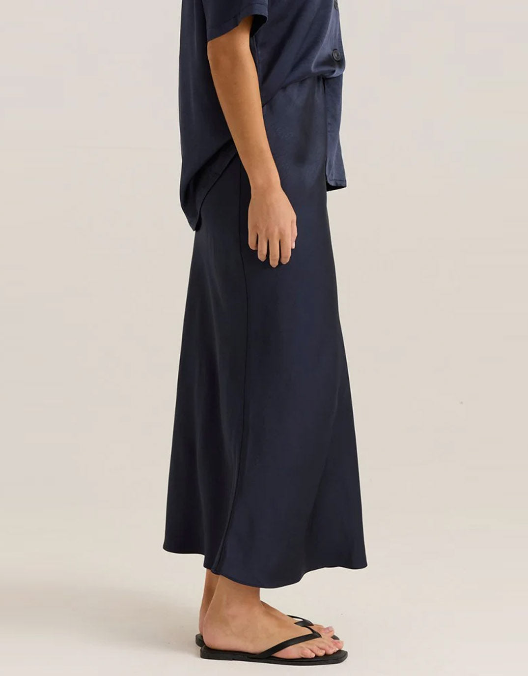 Sass Clothing Jasper Slip Skirt (Navy)
