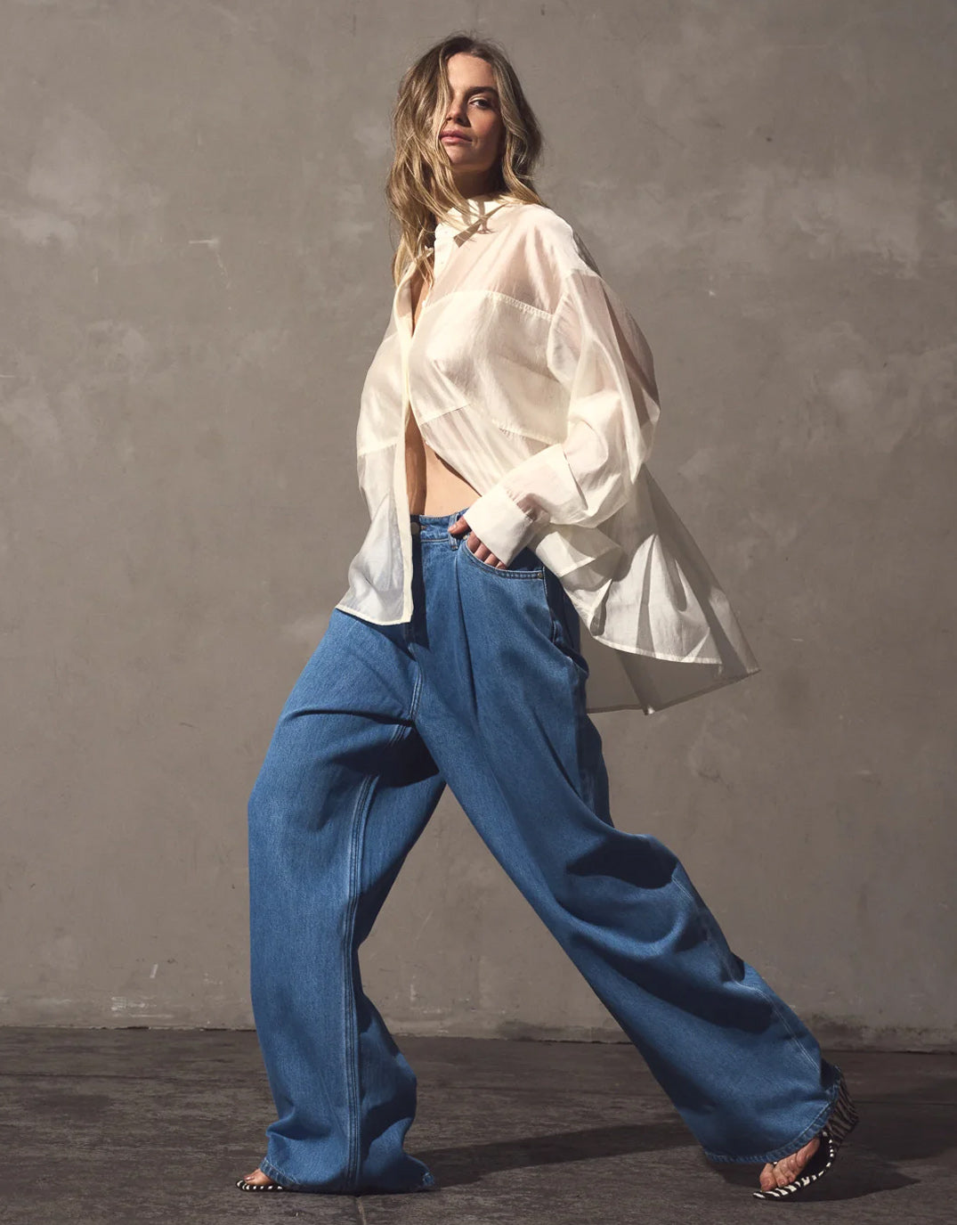 Sass Clothing Val Oversized Shirt (White)