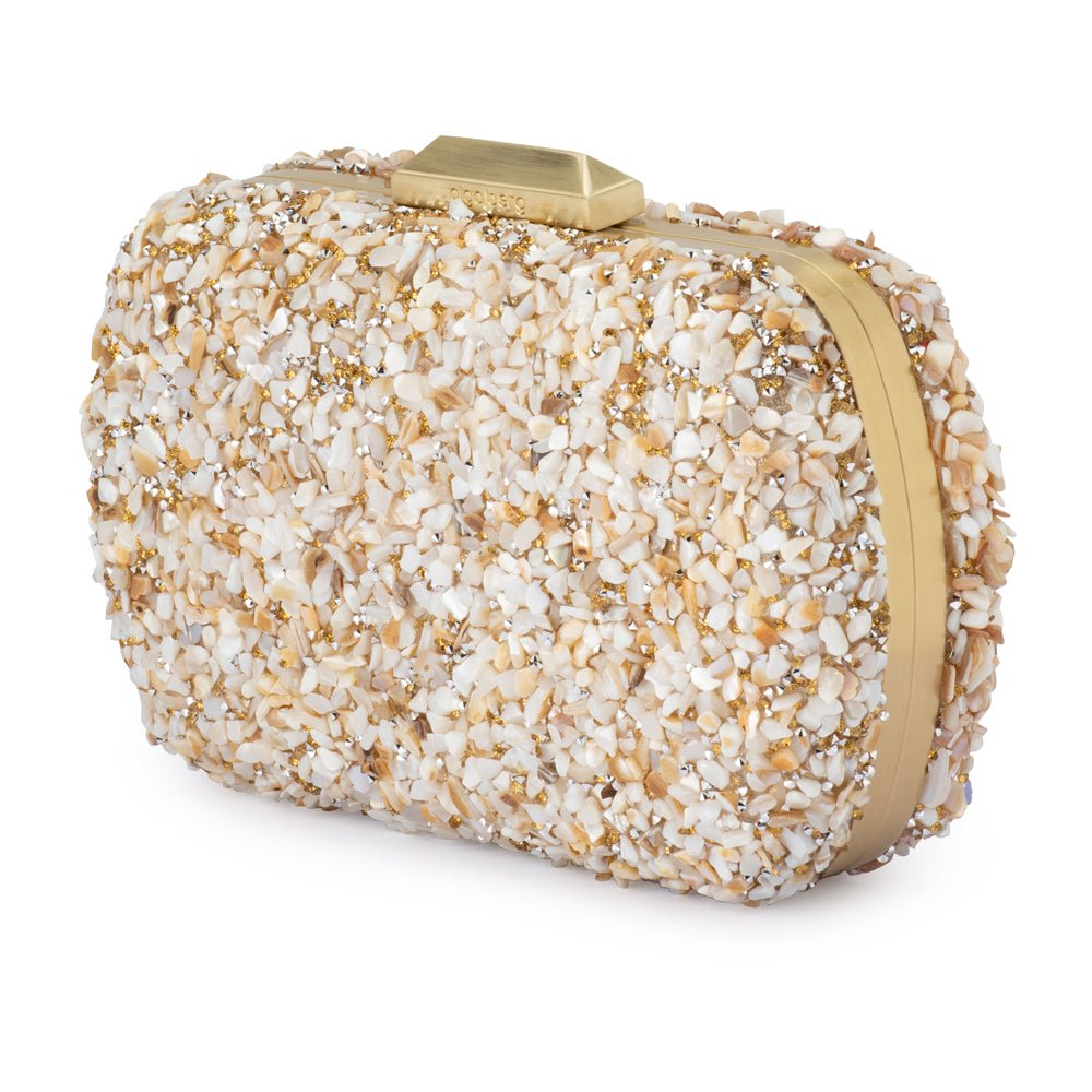 Olga Berg SAVANNAH Pebble Clutch (Natural)