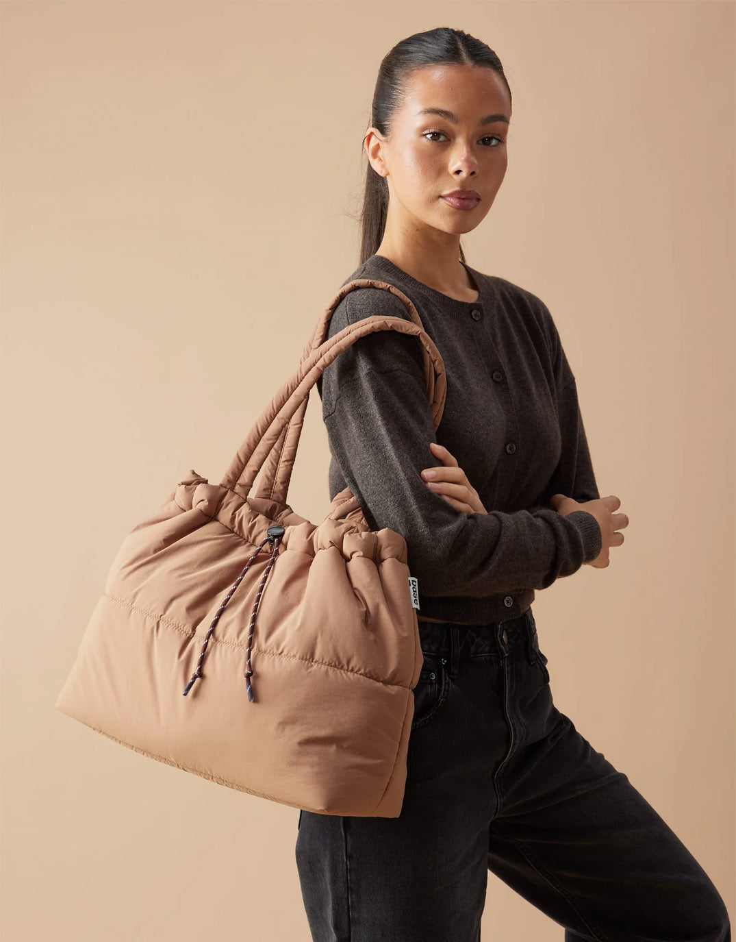 Image of Accessories. Product name - Scrunch Base Hazelnut/Chocolate in Hazelnut/Chocolate colour by brand - Base Supply