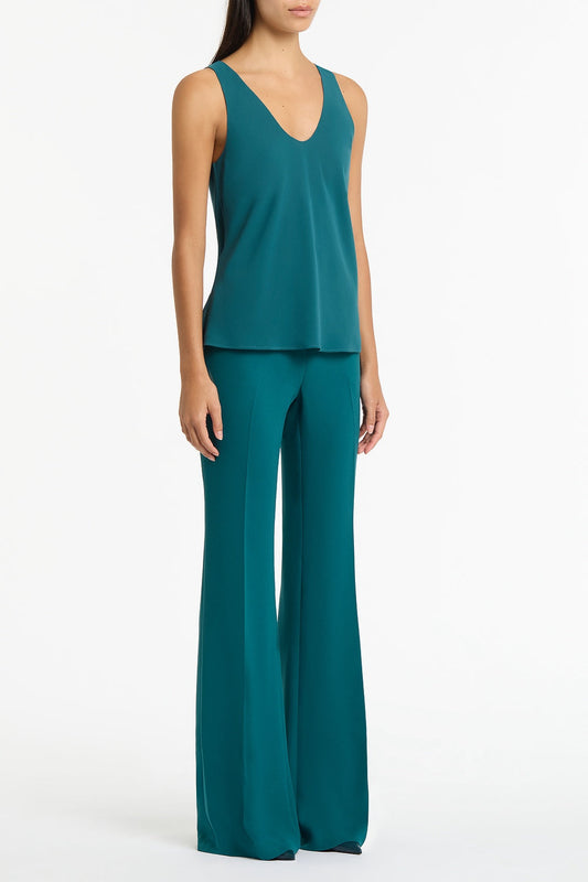 Carla Zampatti Serpentine Georgette Scoop Cami (Green)