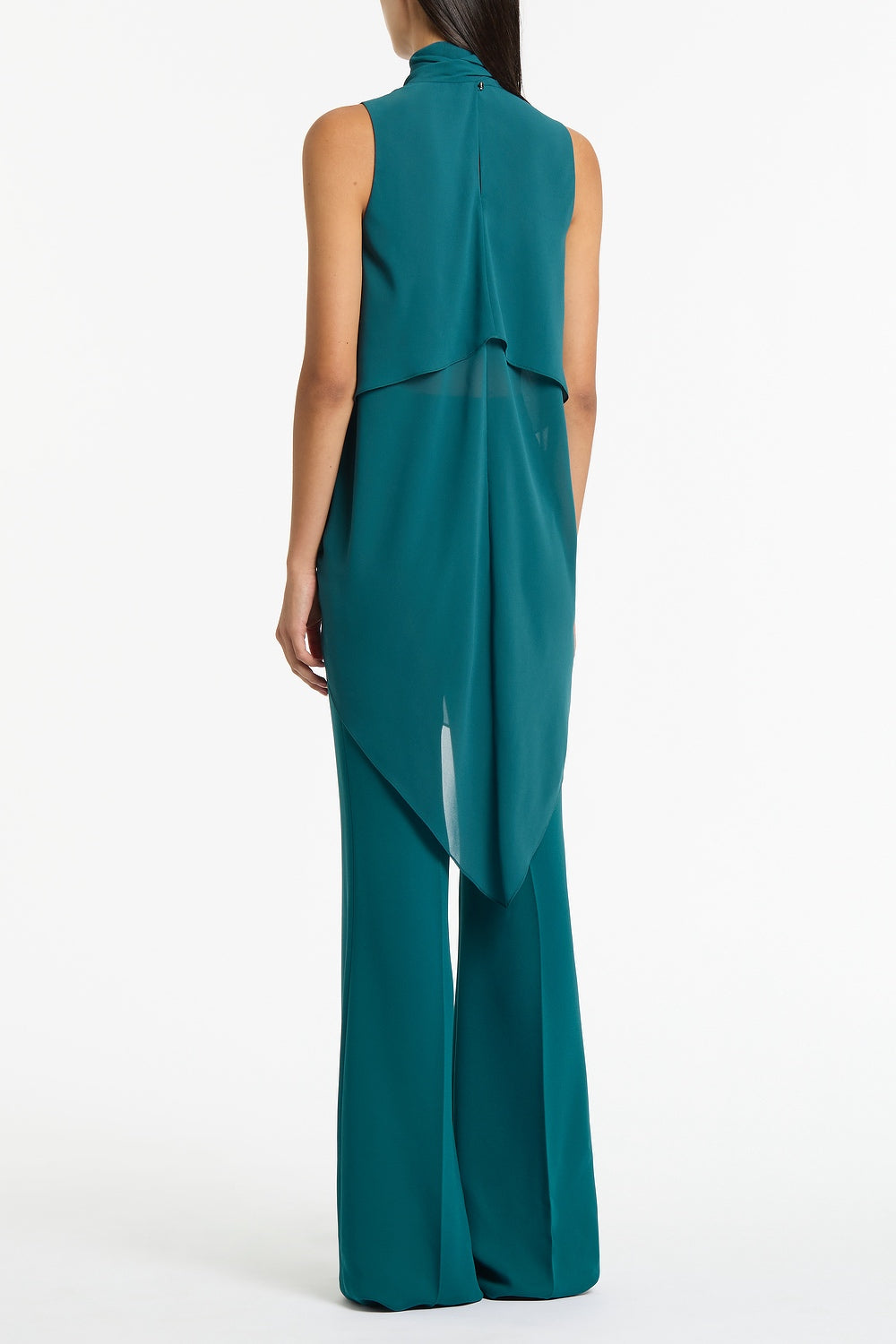 Carla Zampatti Serpentine Georgette Tie Top (Green)
