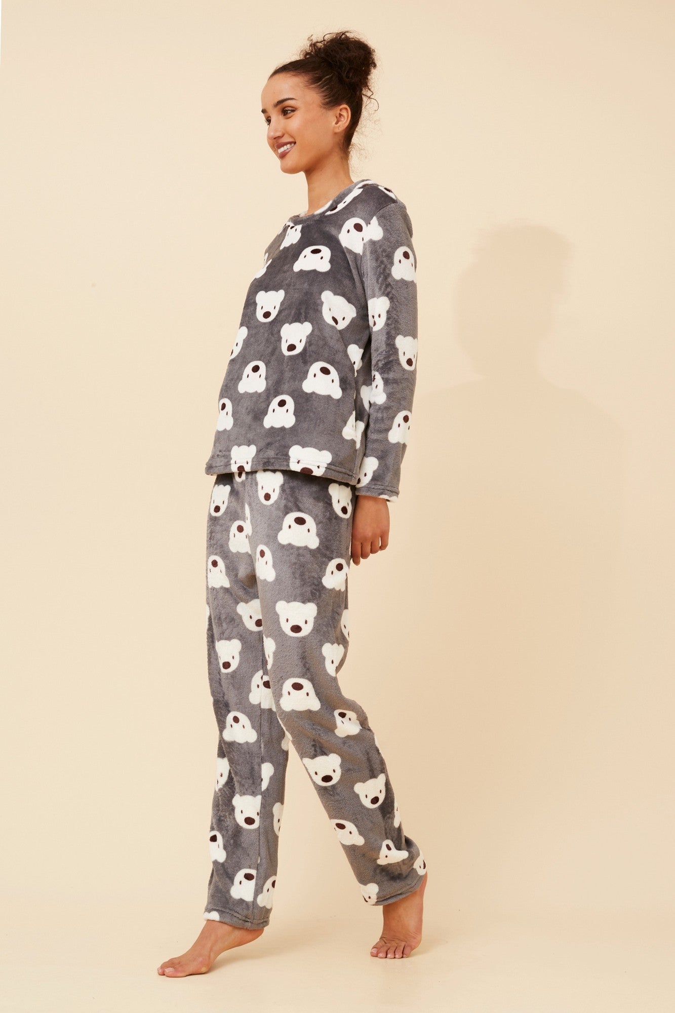 BEAR PLUSH PYJAMA SET (Charcoal)