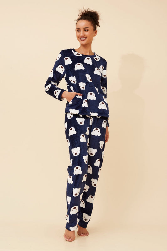 Caroline Morgan Australia BEAR PLUSH PYJAMA SET (Navy)