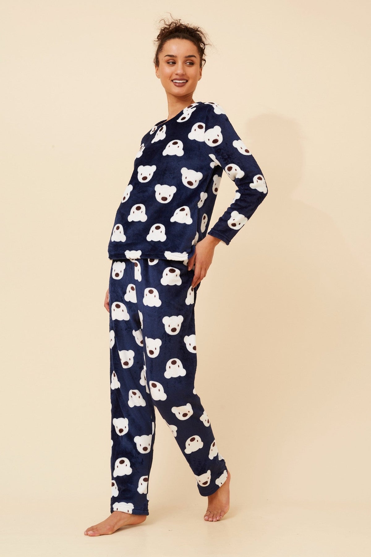 Caroline Morgan Australia BEAR PLUSH PYJAMA SET (Navy)