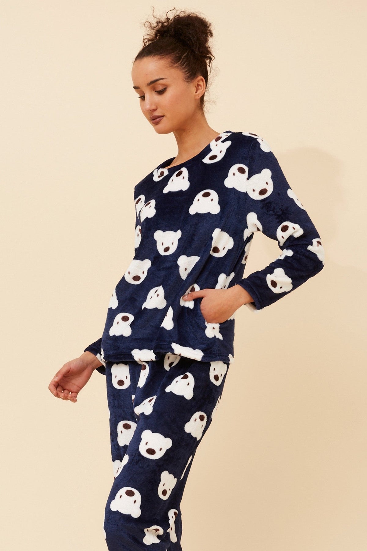 Caroline Morgan Australia BEAR PLUSH PYJAMA SET (Navy)