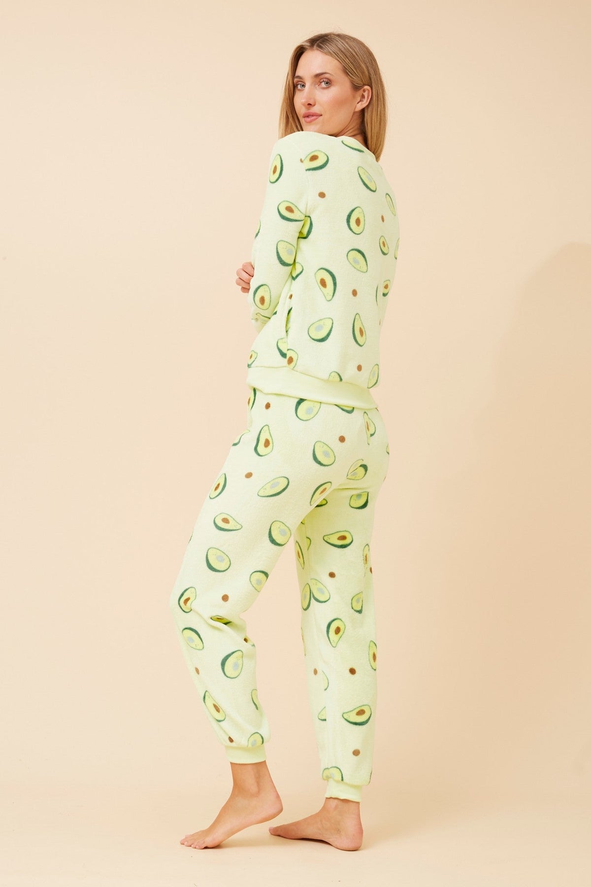 KENNY AVOCADO PRINT PYJAMA SET (Lime Green)