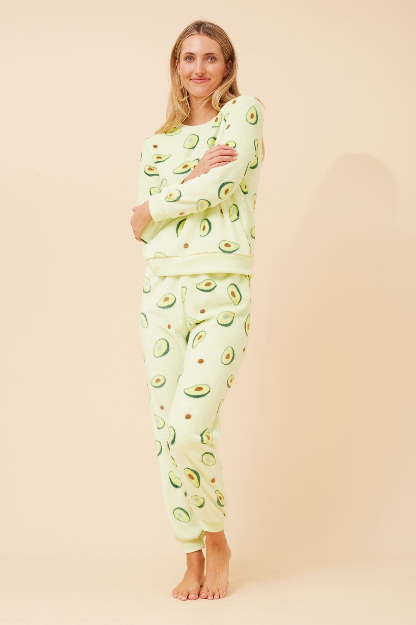 KENNY AVOCADO PRINT PYJAMA SET (Lime Green)