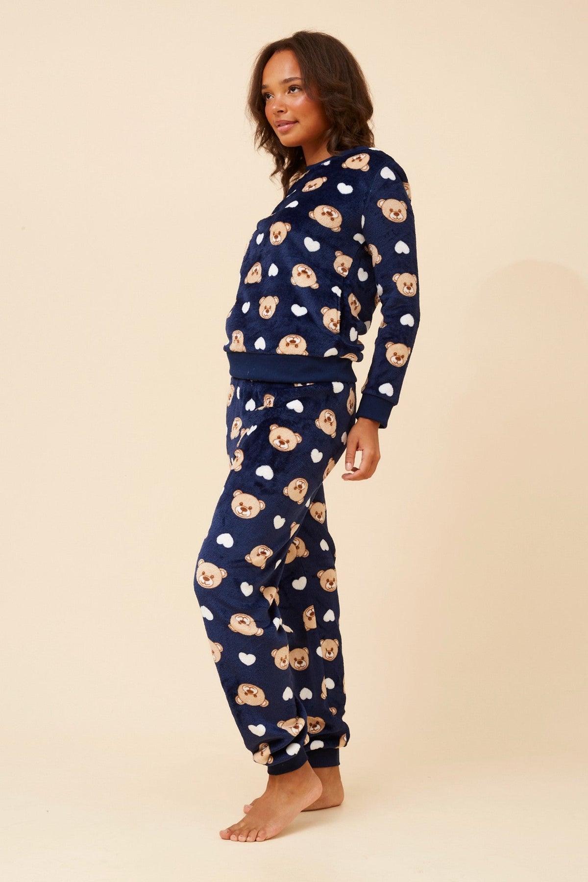 KENNY BEAR PRINT PYJAMA SET (Navy)