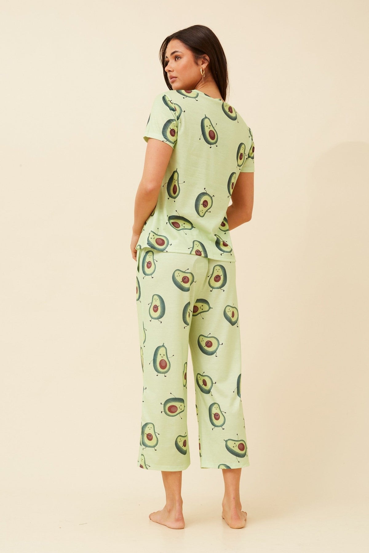 ELLARA AVOCADO PYJAMA SET (Lime)