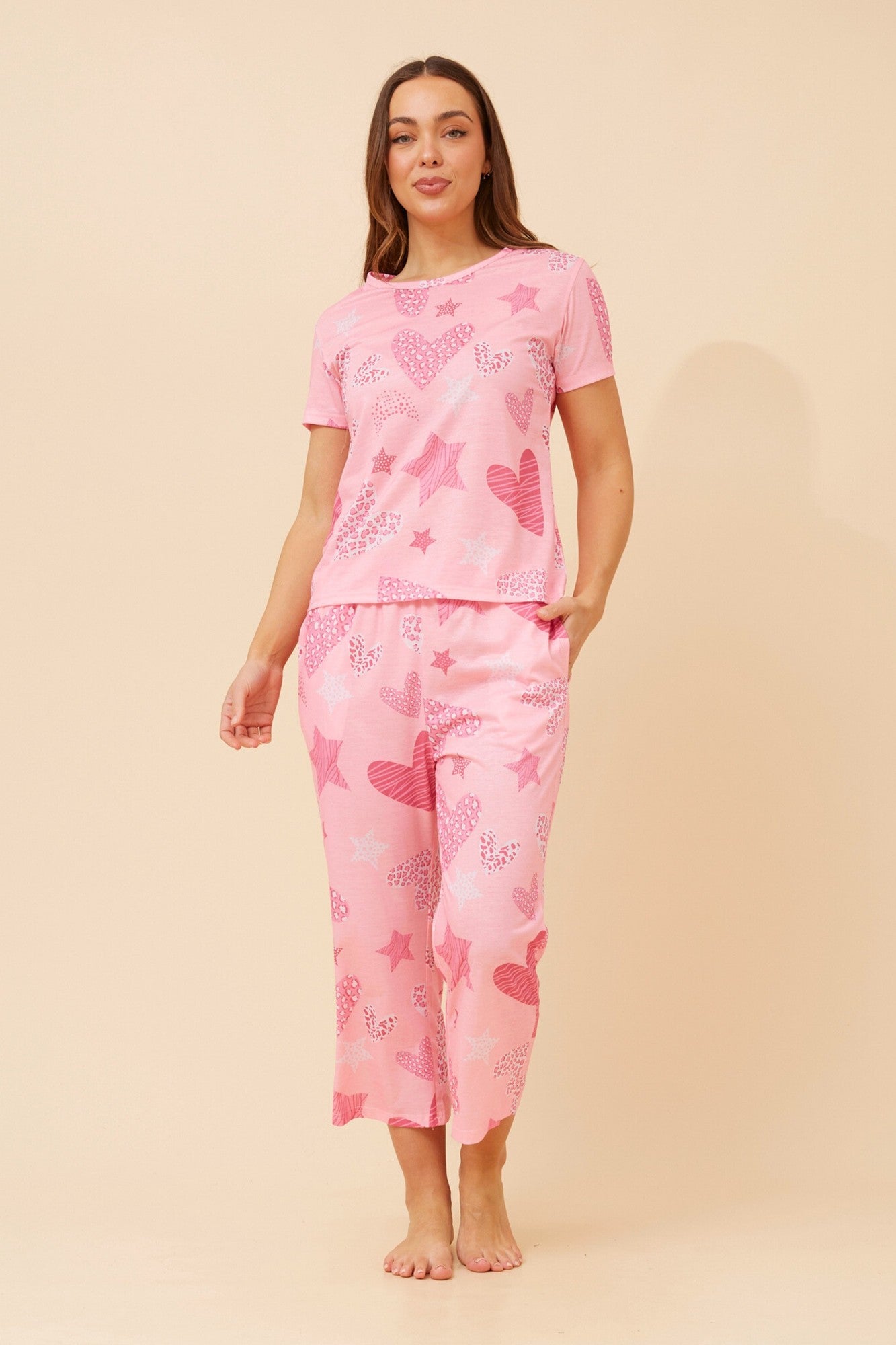 ELLARA HEART PRINT SET (Blue)