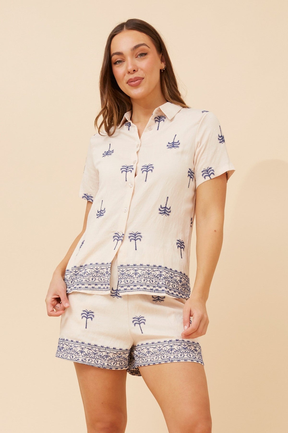 ARISBETH PALM TREE SET (Multi Blue)