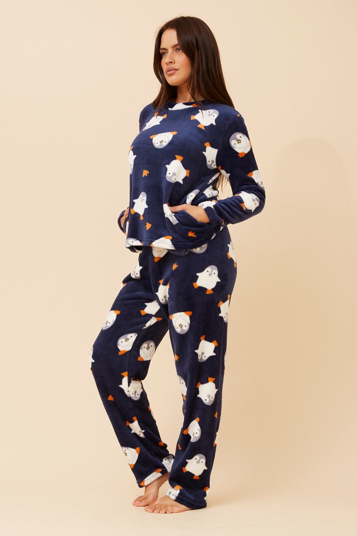 KENNY PENGUIN PRINT PYJAMA SET (Multi Navy)