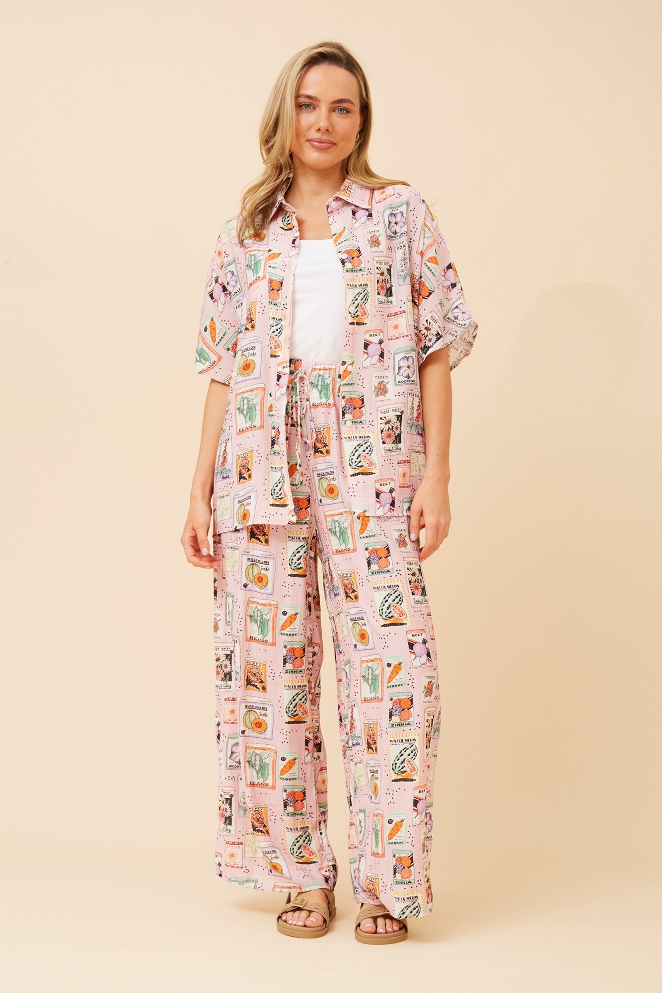 NEVELLE WANDERLUST PRINT TWO-PIECE SET (Pink)