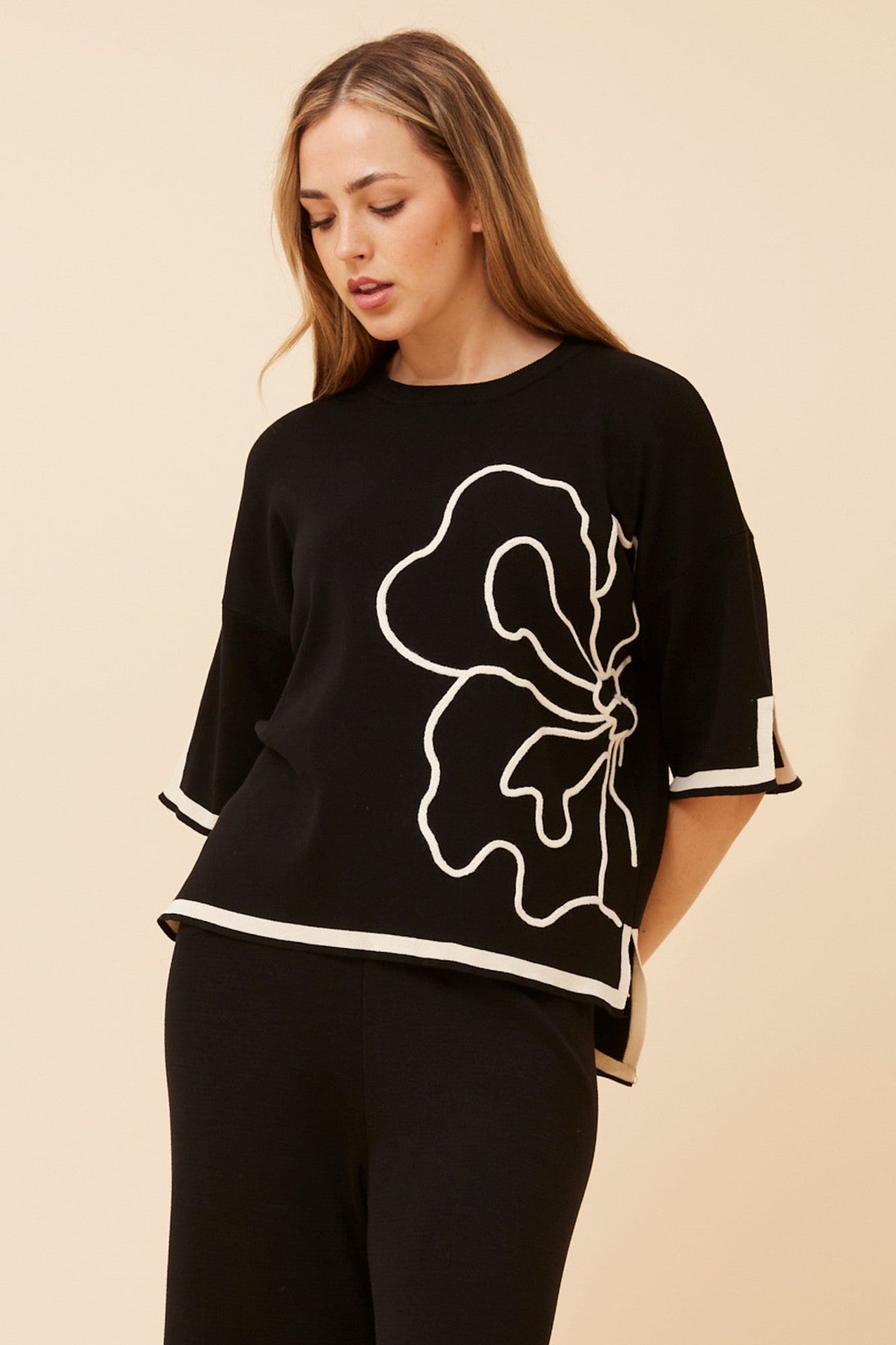 BRITTA TWO-PIECE KNITTED SET (Chocolate)