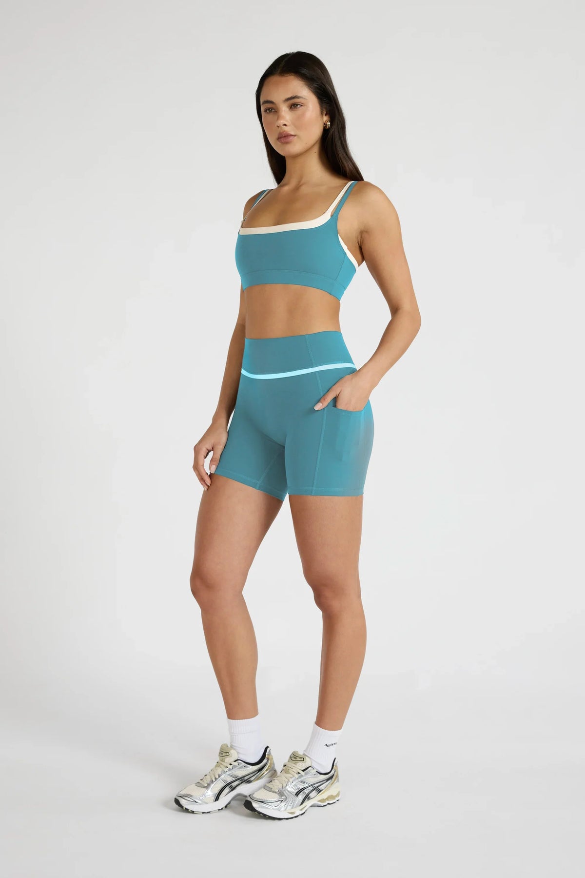 ALLFENIX CloudCore Contrast Double Layer Sports Bra (Blue)