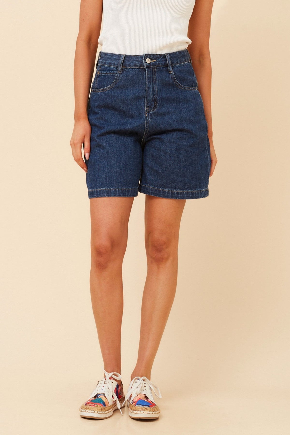 QUINLEY DENIM SHORTS (Dark Denim)