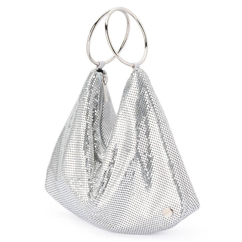 Olga Berg SHAR Mesh Convertible Bag (Silver)