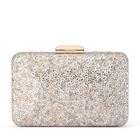 Olga Berg SHIRA Hotfix Clutch (Champagne)