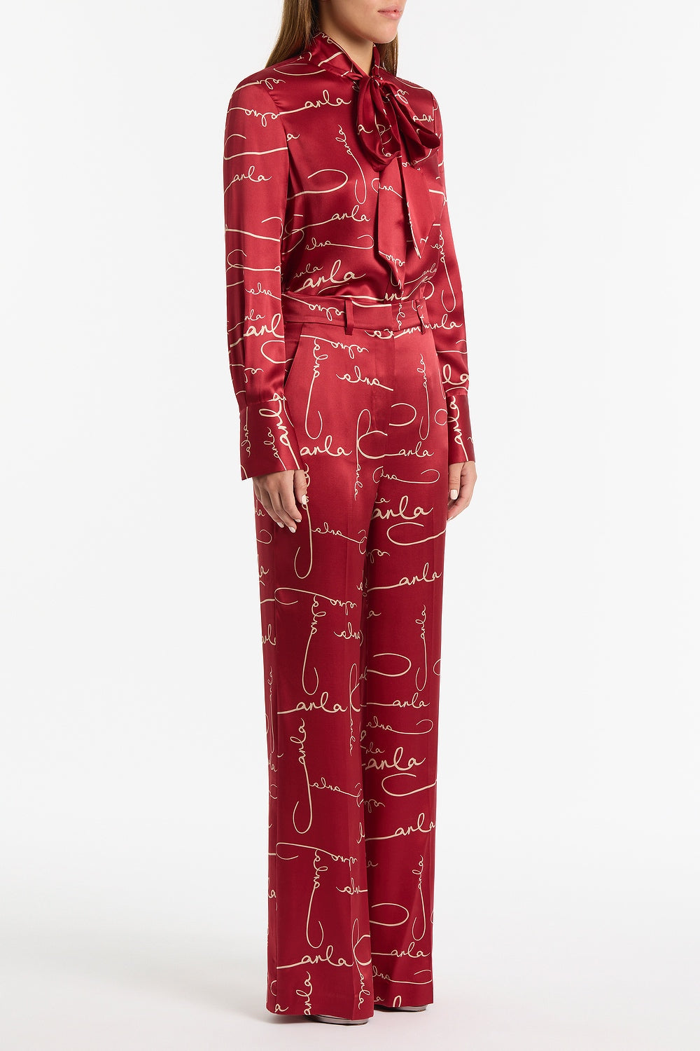 Carla Zampatti Shiraz Signature Silk Pant (Red)
