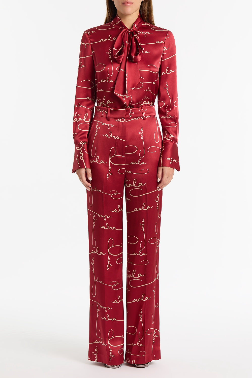 Carla Zampatti Shiraz Signature Silk Pant (Red)