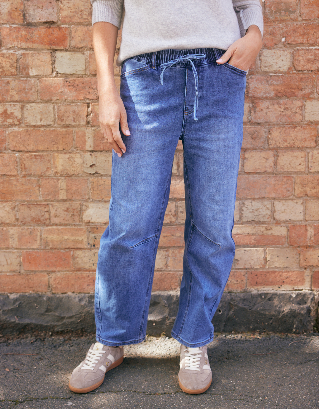 Country Denim Sienna Barrel Jeans (Mid Blue)