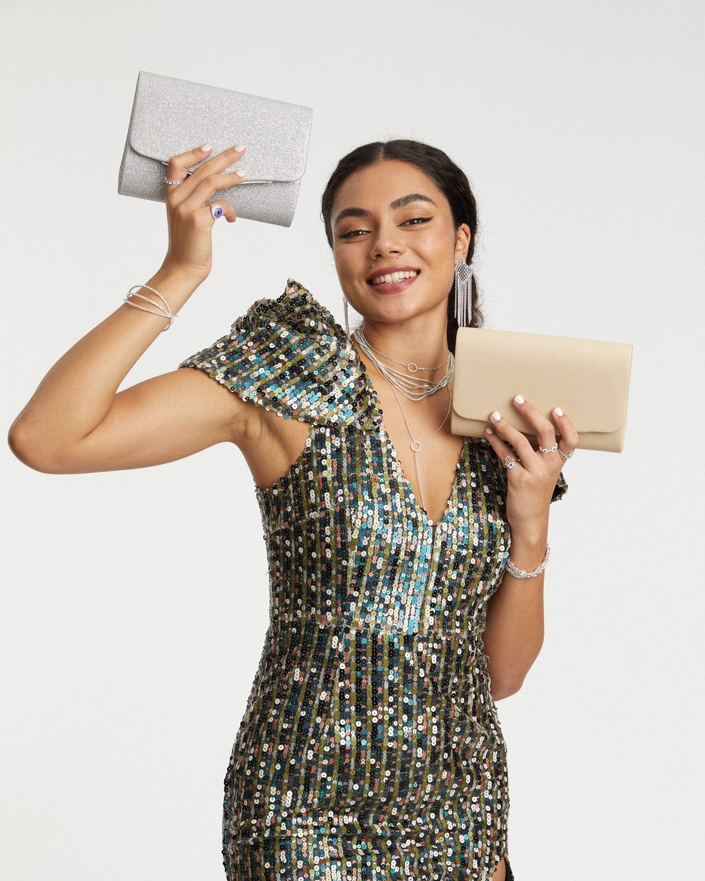 Colette by Colette Hayman Adele Evening Clutch Bag (Silver)