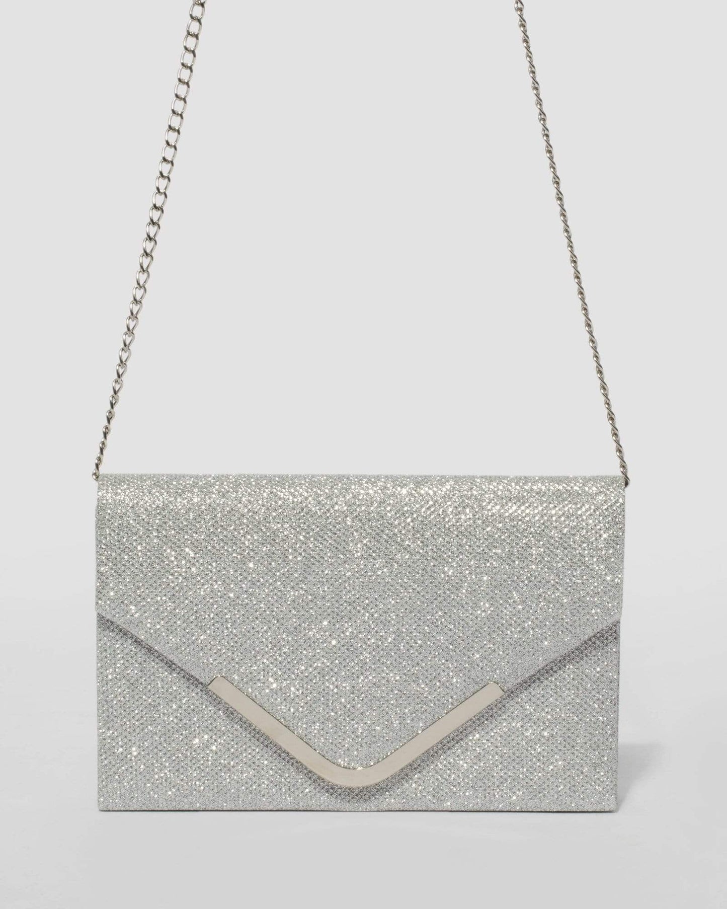 Colette by Colette Hayman Lila Envelope Clutch Bag (Silver)