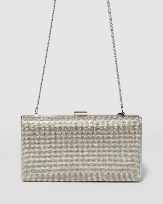 Colette Margot Hardcase Clutch Bag (Silver)