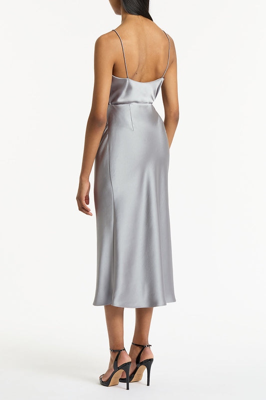 Carla Zampatti Satin Cowl Neck Cami (Silver)