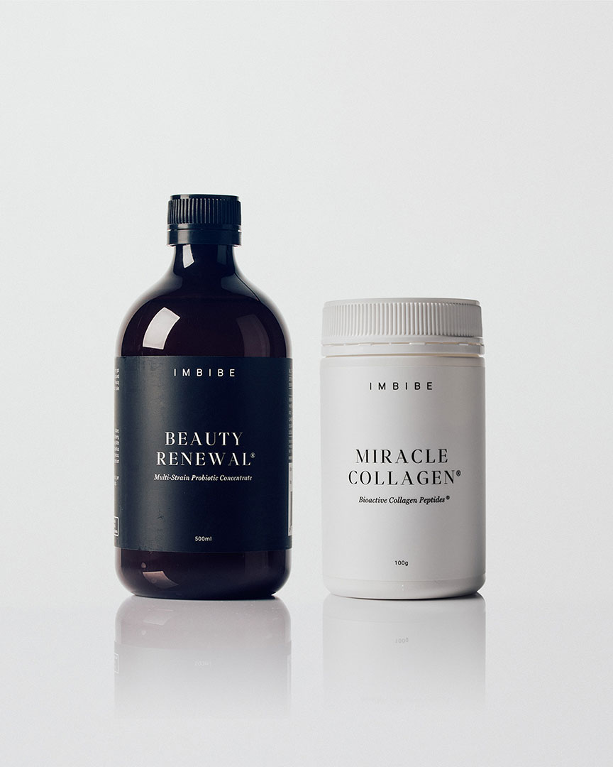 Image of Health & Beauty. Product name - Skin + Gut Bundle in colour by brand - IMBIBE