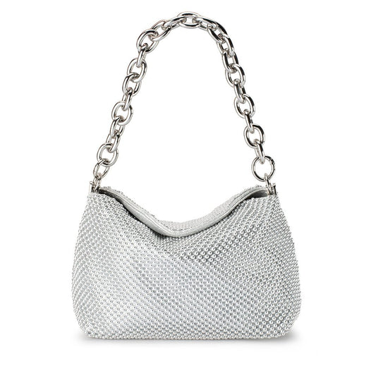 Olga Berg SKYLAR Ball Mesh Bag (Silver)