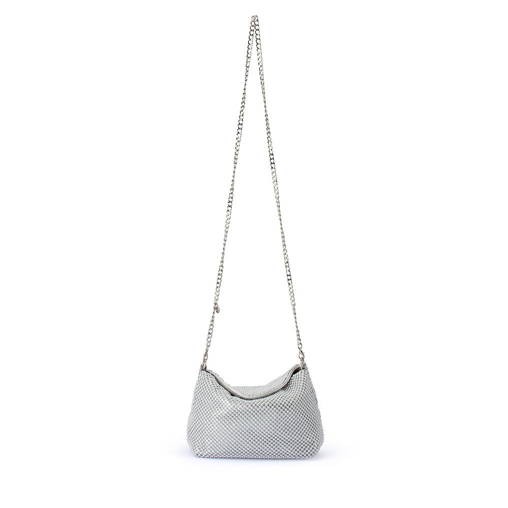 Olga Berg SKYLAR Ball Mesh Bag (Silver)