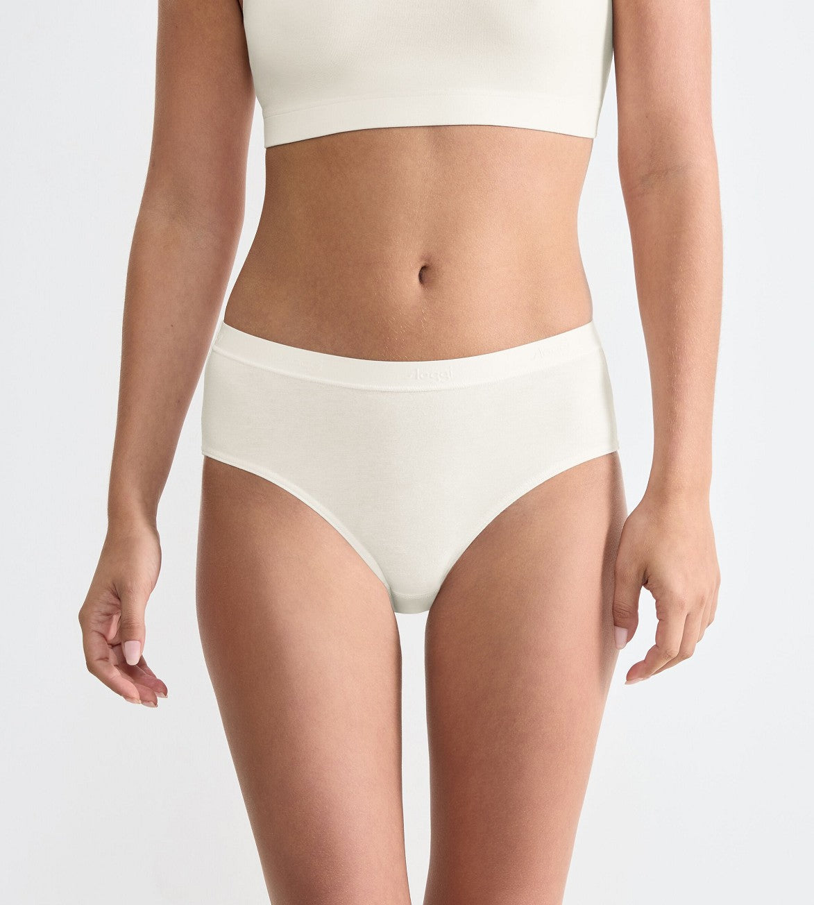 Image of Briefs. Productname: Triumph Sloggi Go Casual Midi Brief in Silk White colour by brand - Triumph