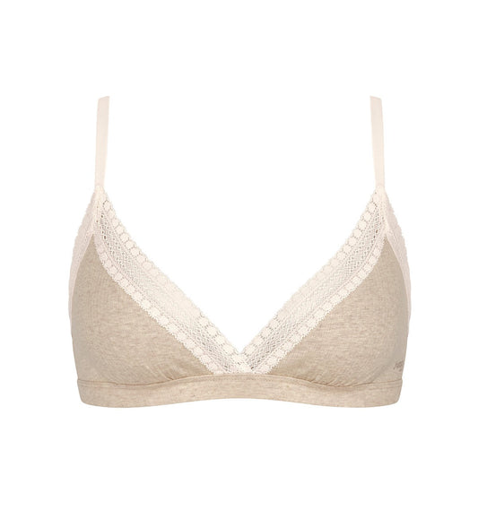 Triumph Sloggi Go Ribbed Considered Bralette (Grey Combination)
