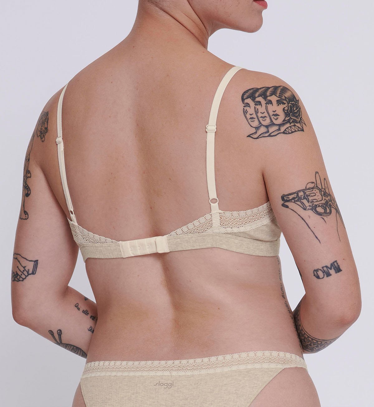 Triumph Sloggi Go Ribbed Considered Bralette (Grey Combination)