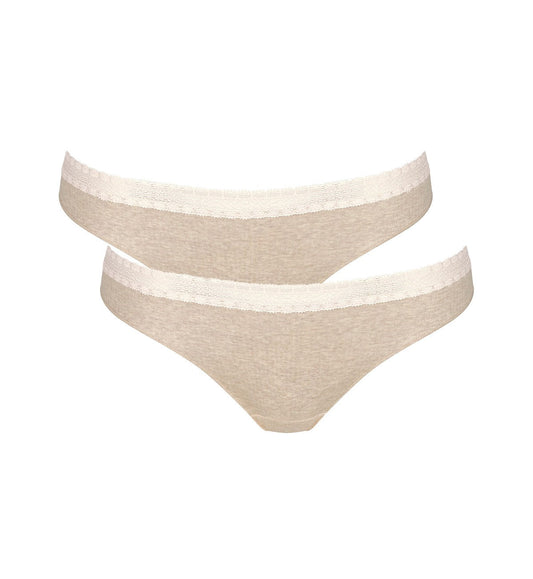 Image of Briefs. Productname: Triumph Sloggi Go Ribbed Considered Brazil 2 Pack in Grey Combination colour by brand - Triumph