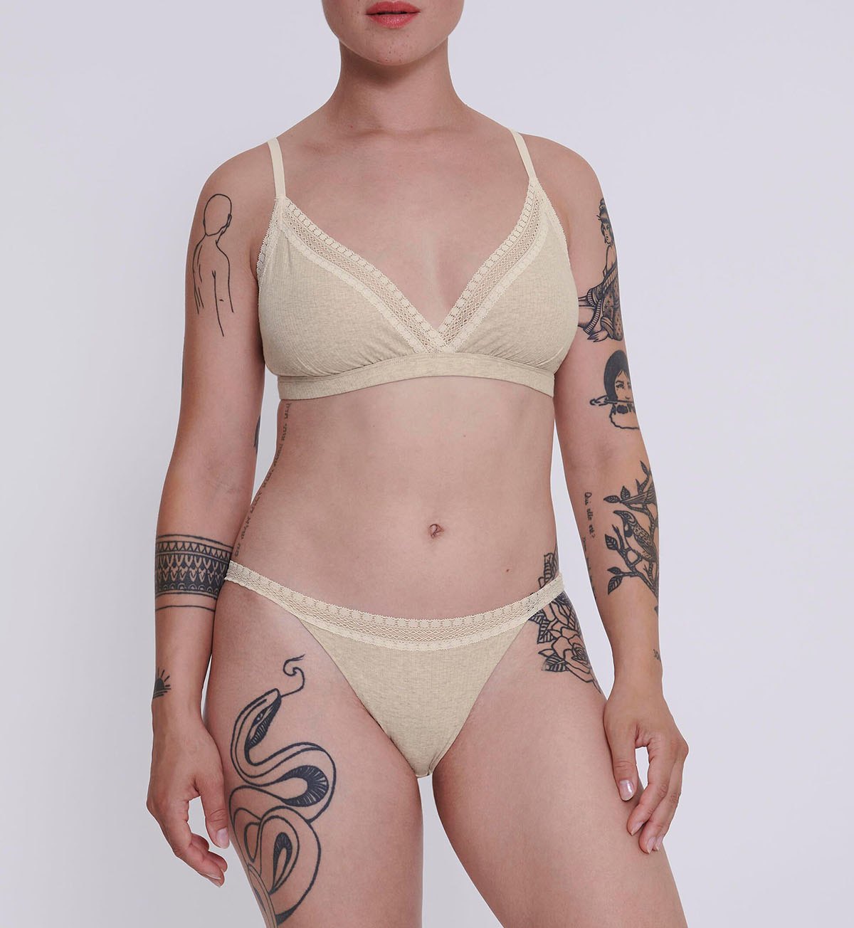 Triumph Sloggi Go Ribbed Considered Tanga 2 Pack (Grey Combination)